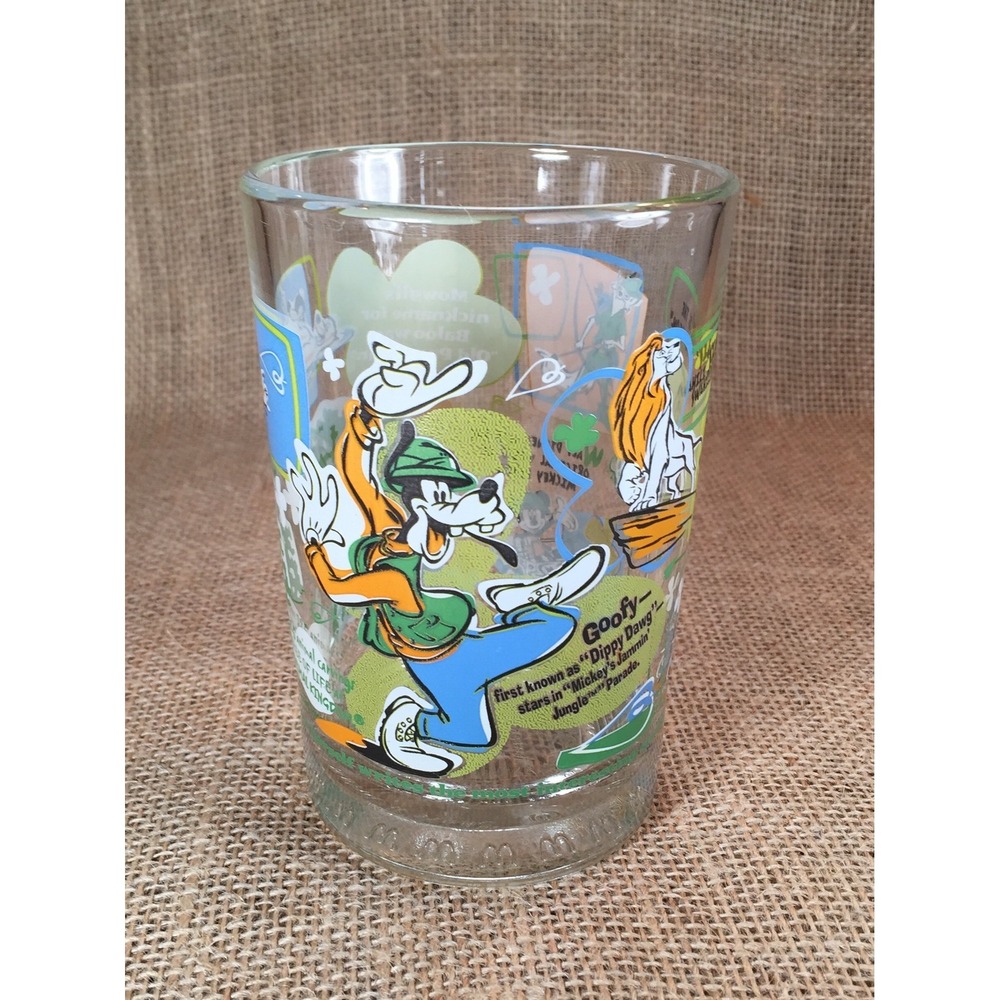 Disney McDonalds 100 Years of Magic Glass Animal Kingdom Goofy Simba Mowgli 5"